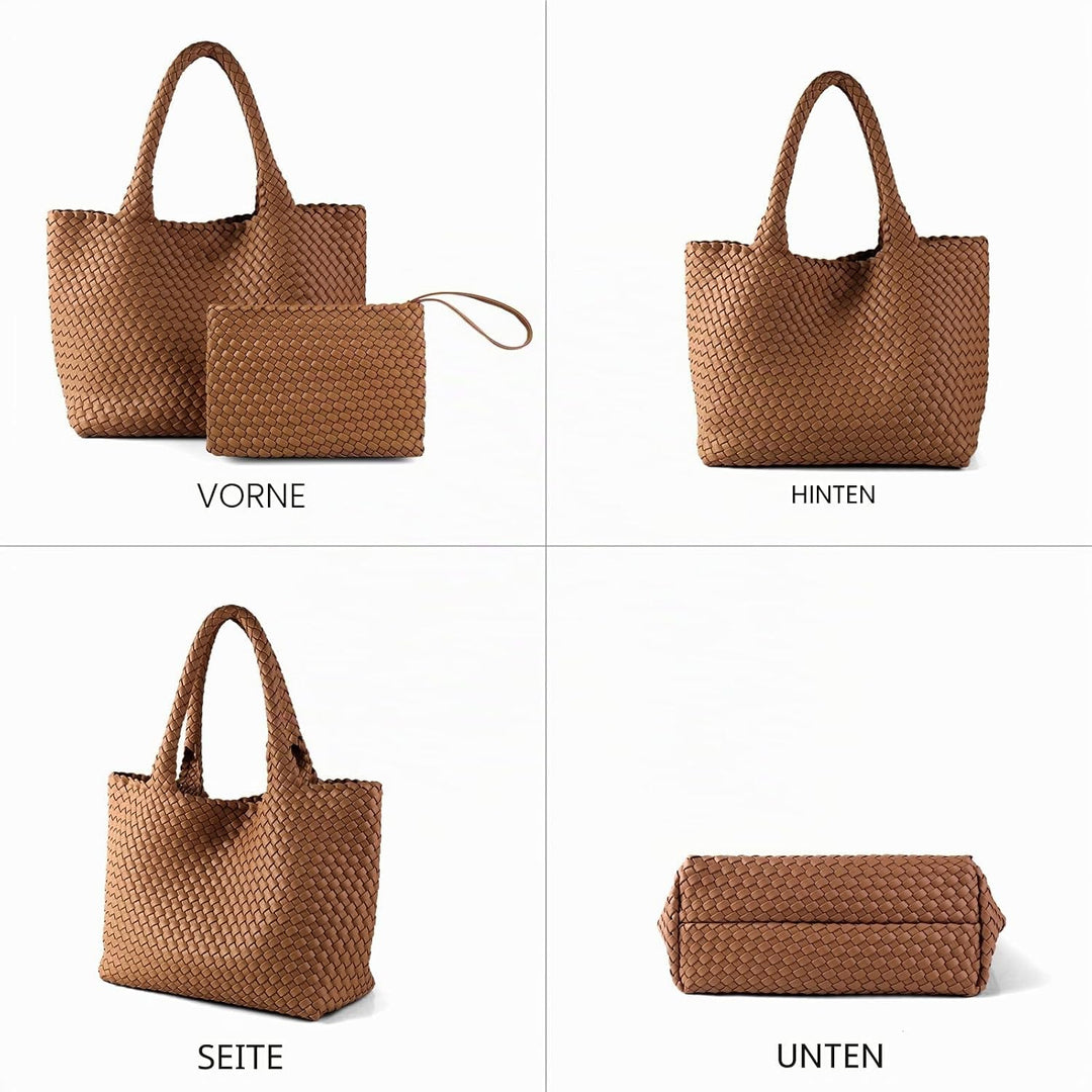SporGenius Damen Woven Beach Bag 2025 Gewebte Tasche Braun, Braun