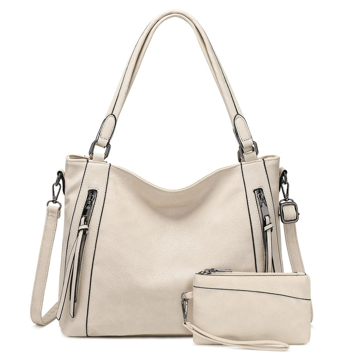 VINBAGGE Damen Handtasche Leder Henkeltasche Top Griff Tasche Vintage Weiches Umhängetasche Schulter