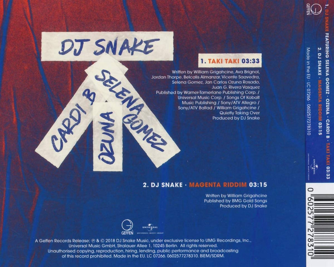 Taki Taki (2-Track), Audio-CD