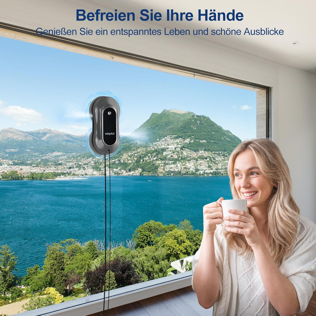 Fensterputzroboter mit KI-Navigation, Sprühfunktion und App-Steuerung