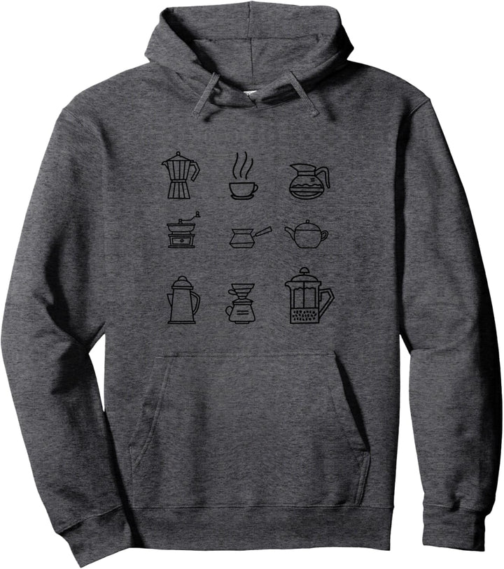 Retro-Kaffeesammlung, Ich liebe Kaffee, Koffein Pullover Hoodie