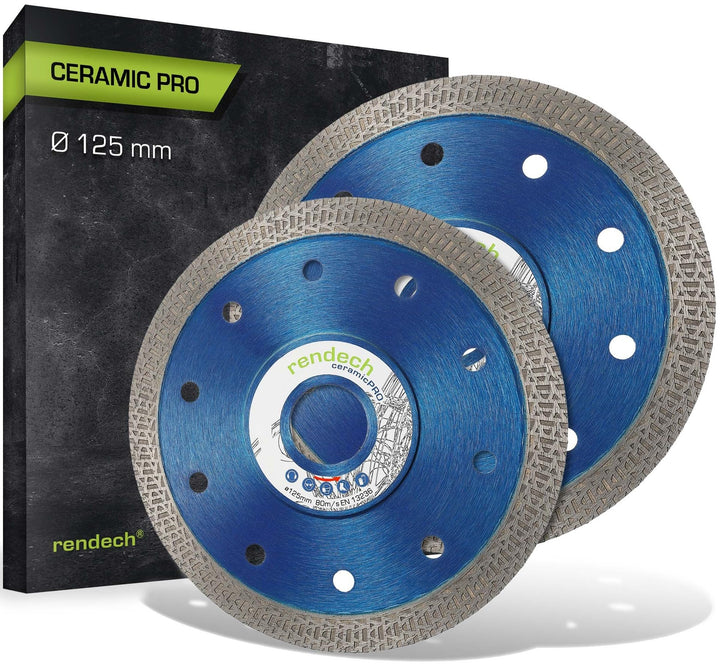 2x rendech® Diamantscheibe 125mm entwickelt für Fliesenleger 125mm 2, 125mm 2
