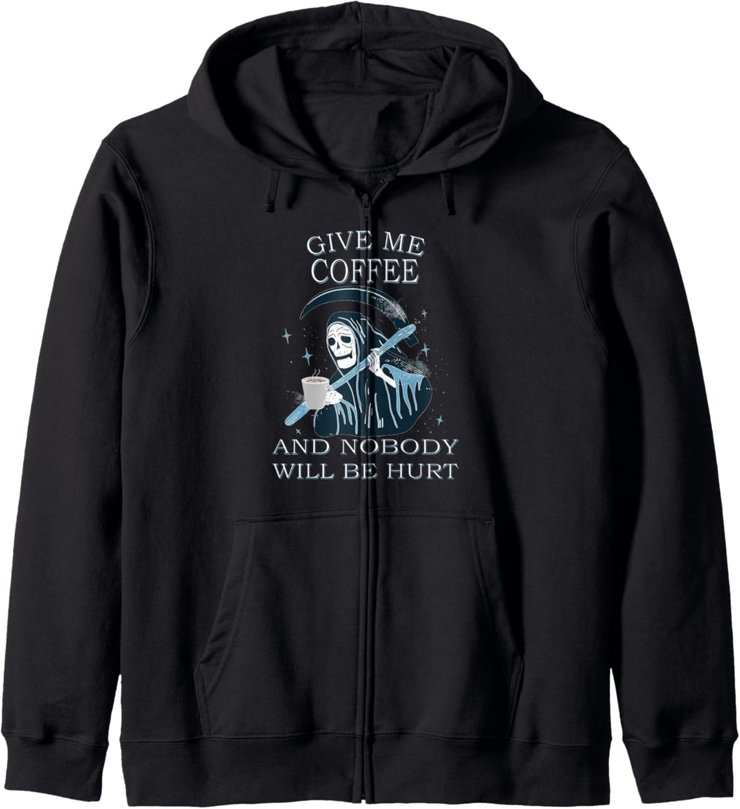 Kaffee Sensenmann Morgenmuffel Arabica Coffee Lover Kapuzenjacke