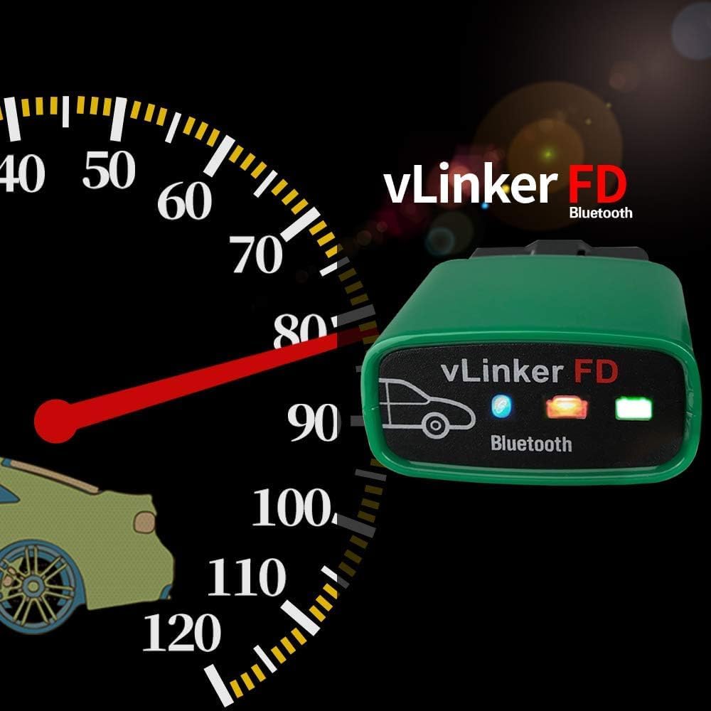 Vgate OBDII Bluetooth, vLinker FD OBD2 diagnosegerät OBD Adapter für Android und Windows (Bluetooth