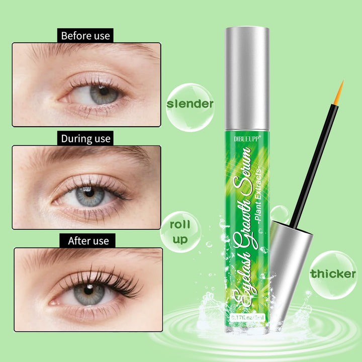 Wimpernserum Ohne Hormone 5ml, Lash Serum für Wimpernwachstumsserum und Augenbrauen Enhancer Serum,P
