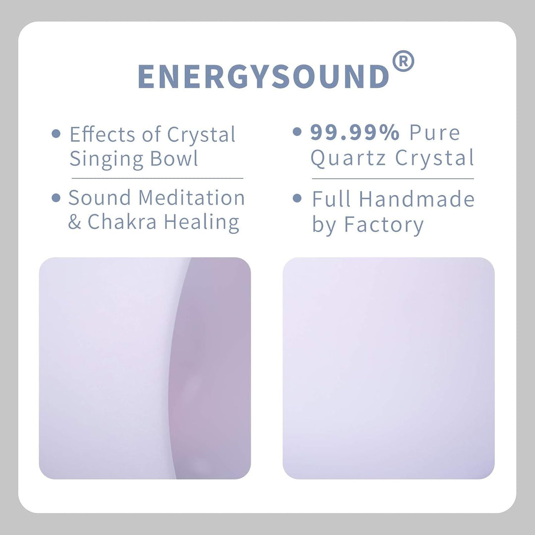 ENERGYSOUND 432 Hz Mattierte Klangschalen F Note Crystal Klangschale Herzchakra 10 Zoll 25 cm