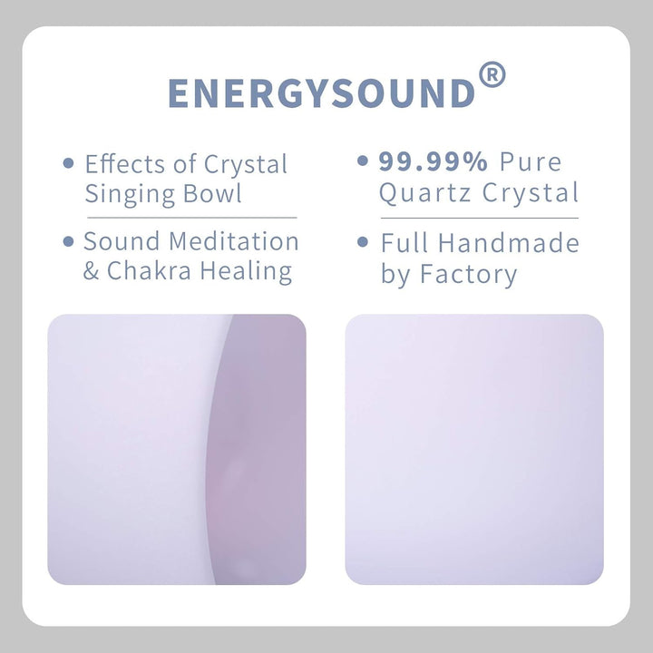 ENERGYSOUND 432 Hz Mattierte Klangschalen F Note Crystal Klangschale Herzchakra 10 Zoll 25 cm