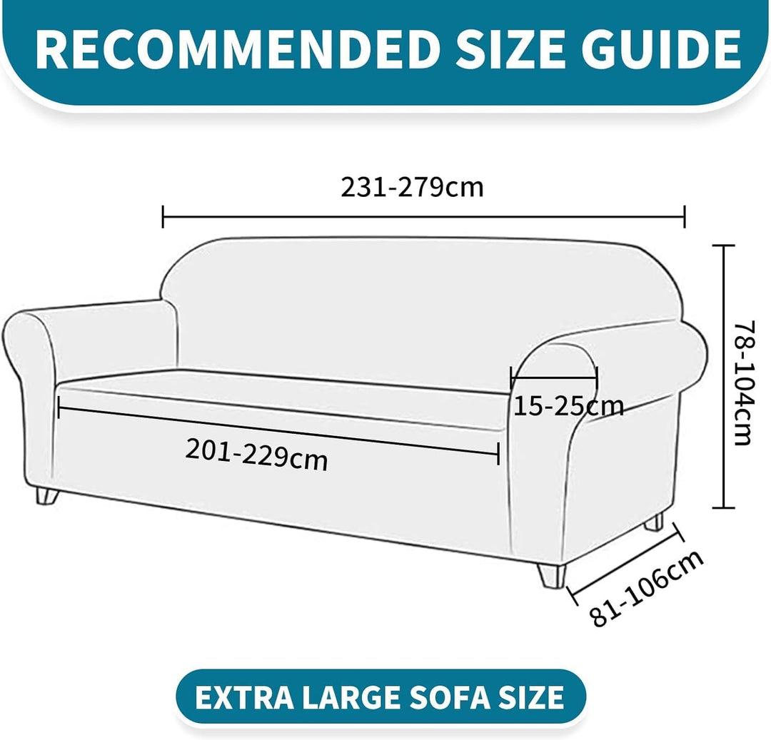 YSTELLAA High Stretch Sofa Überzug 4 Sitzer, Couch Bezug rutschfest, Universal Sofahusse Elastische,