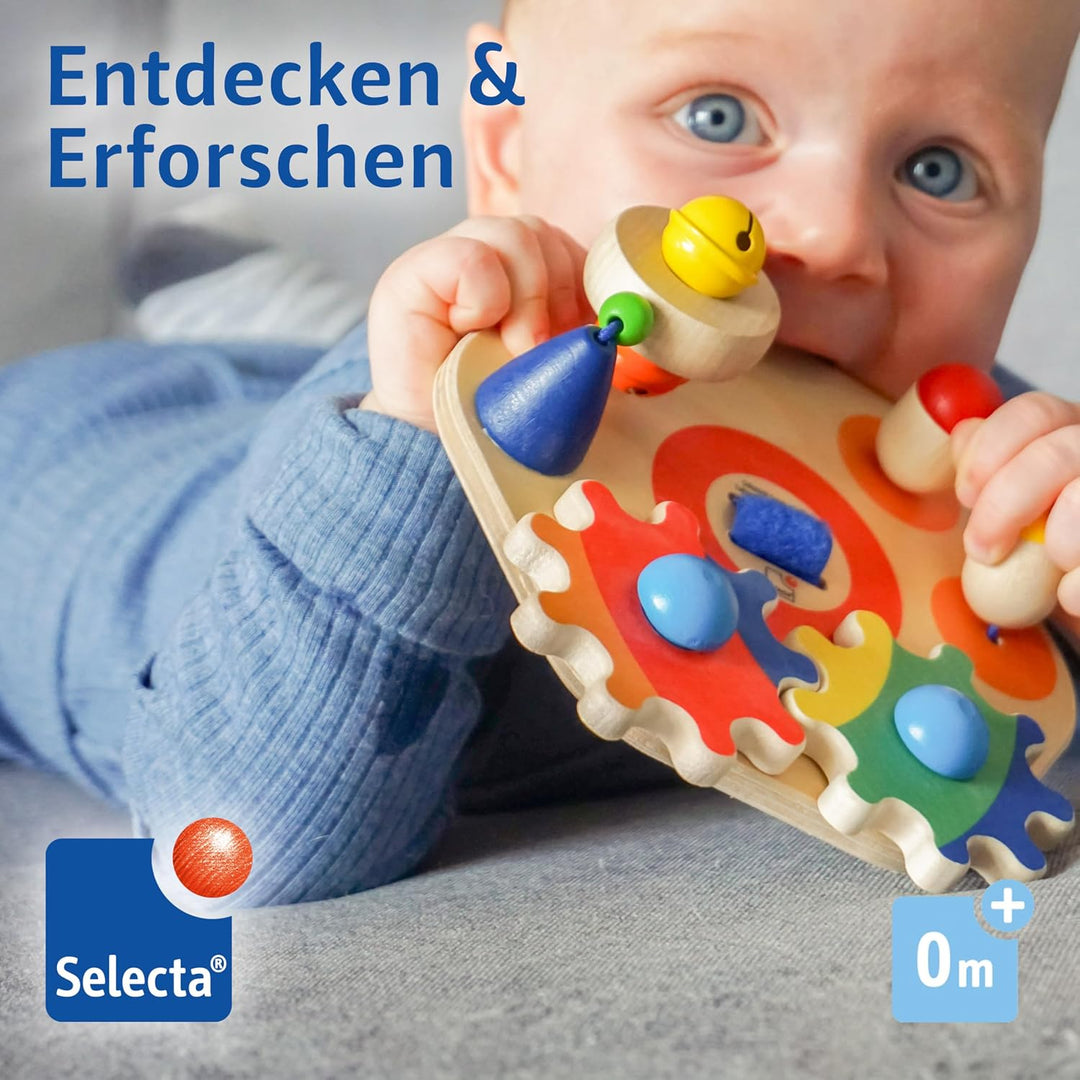 Selecta 62036 Minitivity, Motorikspielzeug, 1 Jahr to 3 Jahre, aus Holz, 14 cm Single, Single