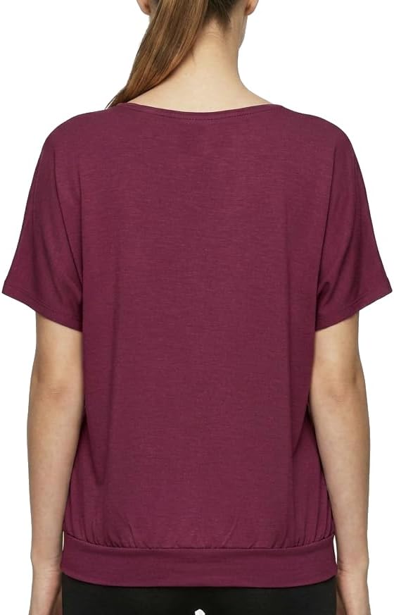 Van Der Rich ® - T-Shirt Raffinierte Einfachheit T-Shirt Einfarbig - Damen M Bordeaux 1, M Bordeaux