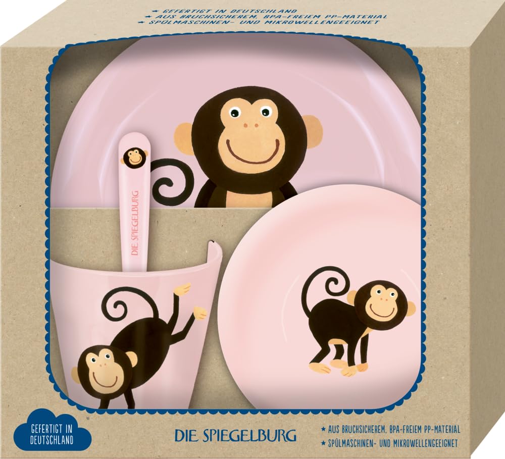 DIE SPIEGELBURG - Geschirr Geschenkset Affe - Freche Rasselbande