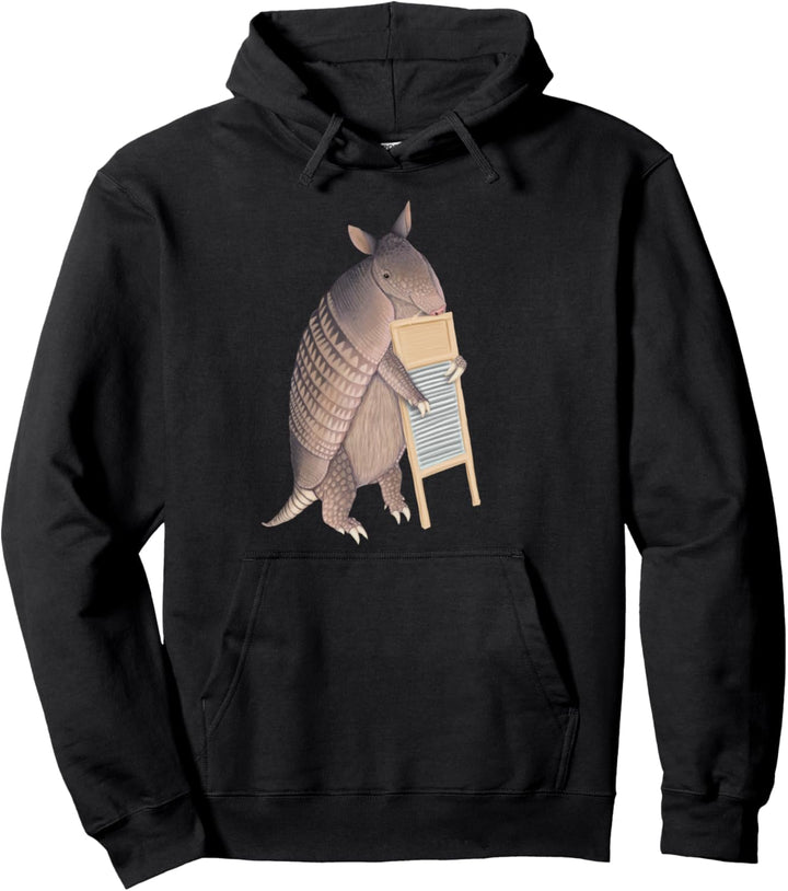 Gürteltier spielt das Waschbrett Pullover Hoodie