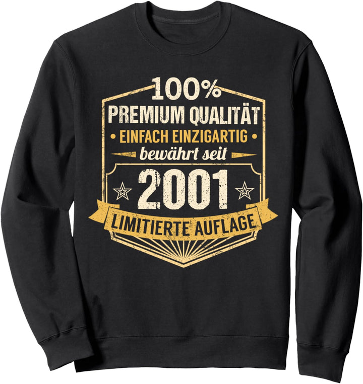 23. Geburtstag Mann Frau 23 Jahre 2001 Deko Lustig Geschenk Sweatshirt