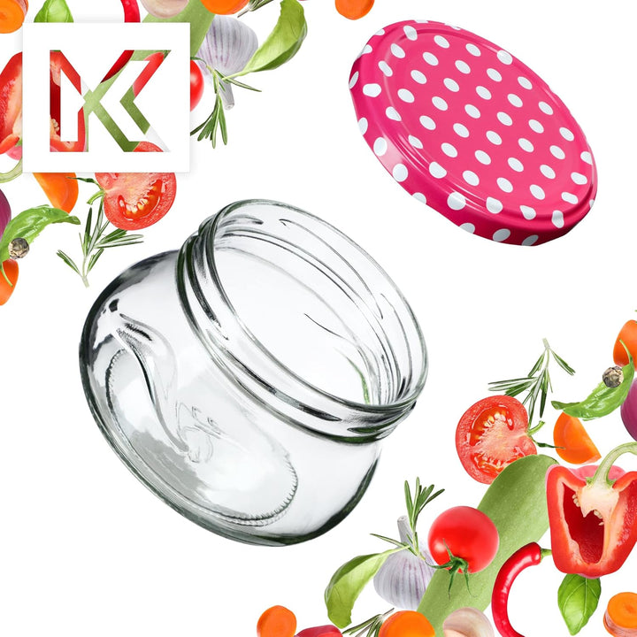 KADAX 10er Set Marmeladengläser 300ml TO82, Einmachgläser Vorratsgläser Mason Jar mit Schraubdeckel,