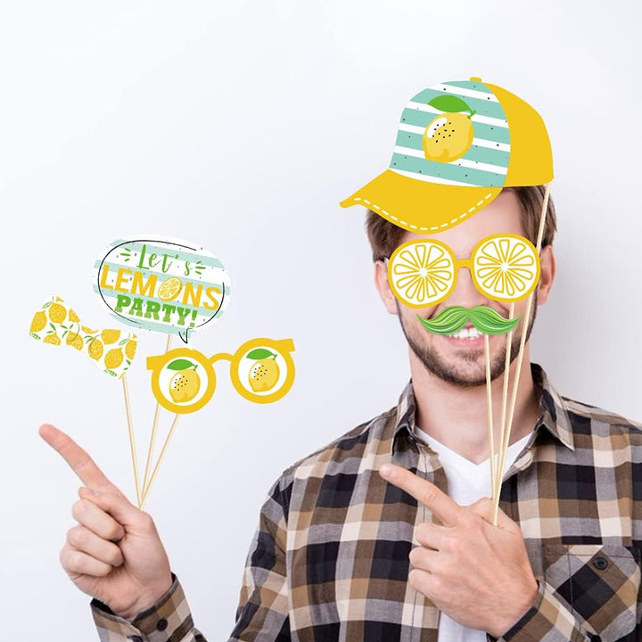 Foto-Requisiten mit Zitronen-Thema, für Geburtstagspartys, Babypartys, Sommer-Zitrus- und Limonadenp