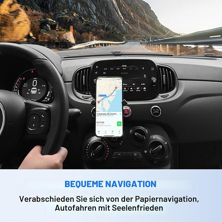 KUNGKIC Für FIAT 500 2008-2023 Abarth 595 2012-2023 Auto-Handy-Halterung Verstellbare Autotelefon-Ha