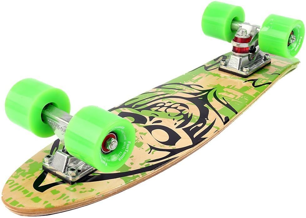 FunTomia Mini-Board Cruiser Skateboard 57cm aus 7-lagigem kanadischem Ahornholz inkl. ABEC-9 Kugella