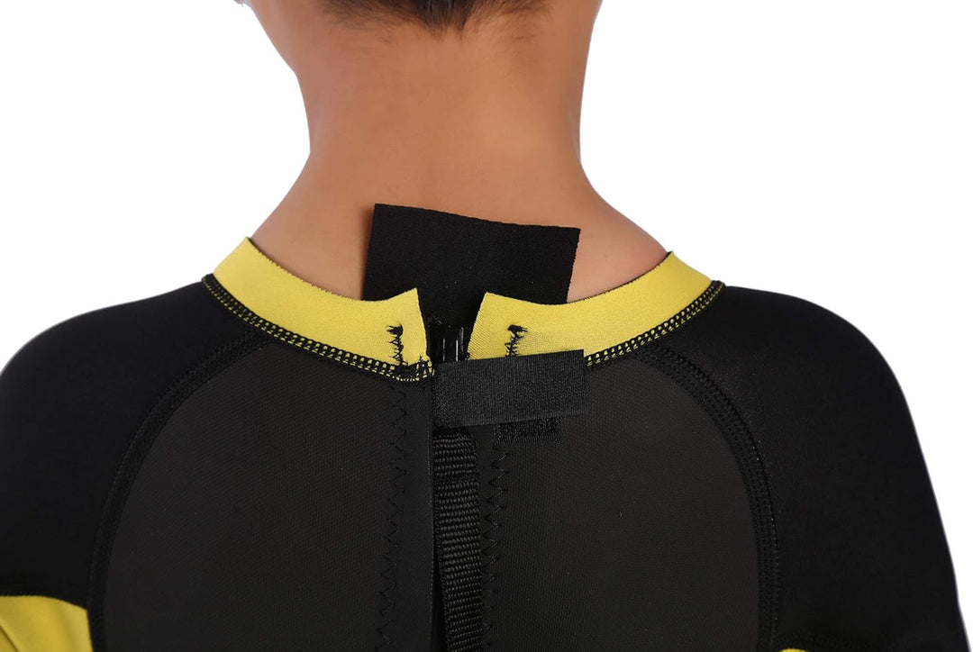 Cessi Smoby Shorty Wetsuit - Unisex Shorty Neoprenanzug 2 mm für Kinder Schwarz/Gelb 8/9 Jahre, Schw