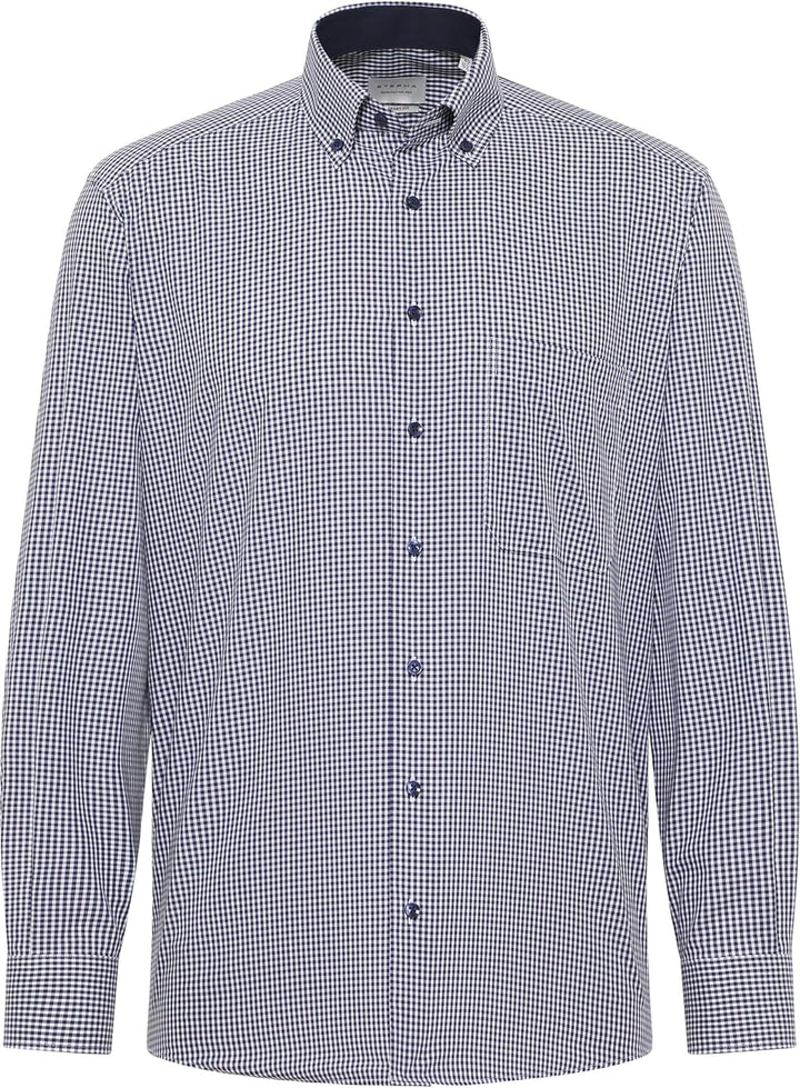 eterna Herren Popeline Hemd Comfort FIT 44 Kragen / 67 Ärmel Dunkelblau, 44 Kragen / 67 Ärmel Dunkel