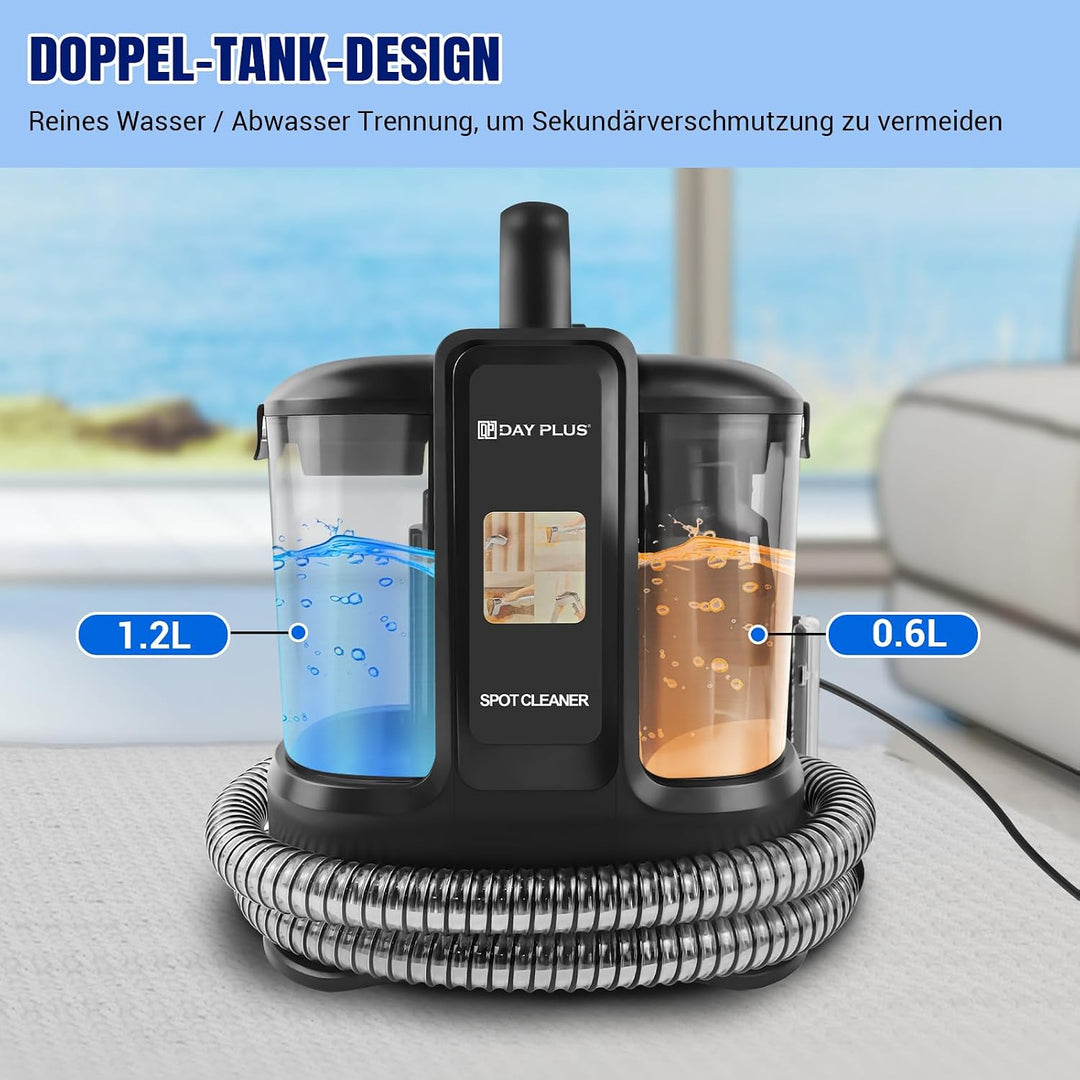 400W Polsterreiniger Gerät Teppichreiniger, 13KPa Reinigungsmaschine Nasssauger für Teppiche, Polste