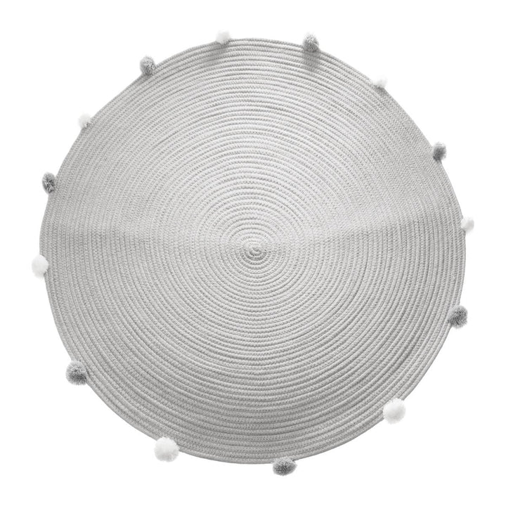 Kinderteppich Pompons - grau D 90 cm - Grau - Atmosphera créateur d&