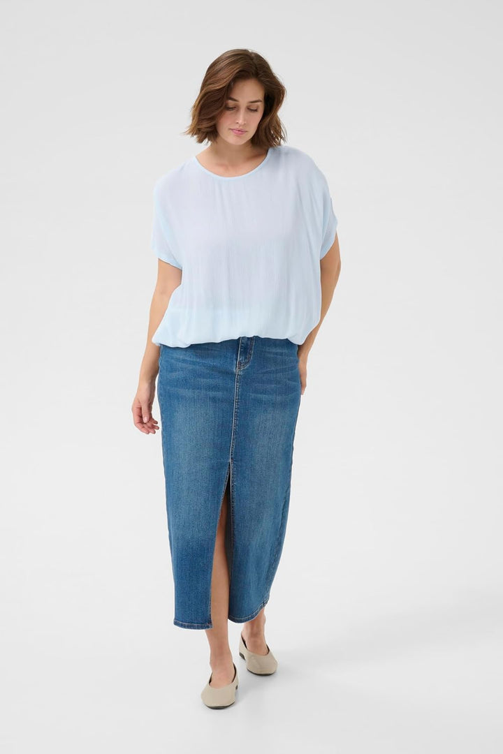 KAFFE Ärmellose Bluse KAamber KAamber Stanley 32 Blau, 32 Nantucket Breeze