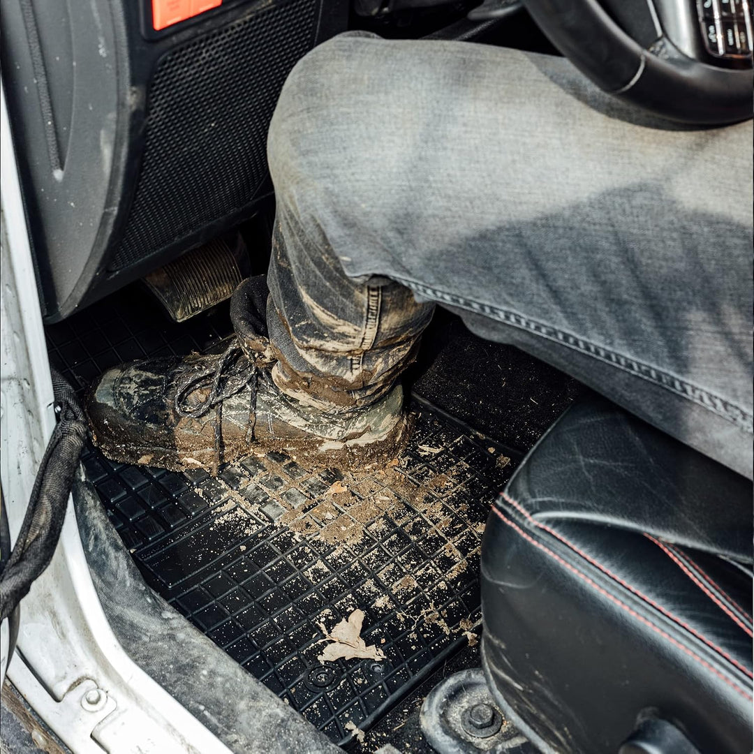 MOTOS Gummimatten Auto Fussmatte passend für Renault Trafic III ab 2014 3. Sitzreihen Verbessern Sie
