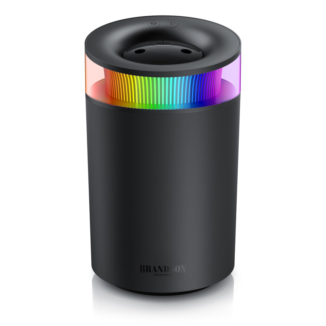 Luftbefeuchter 2,5 Liter leise - Aroma Diffuser klein - 7 LED Farben Stimmungslicht – 2 schaltbare D