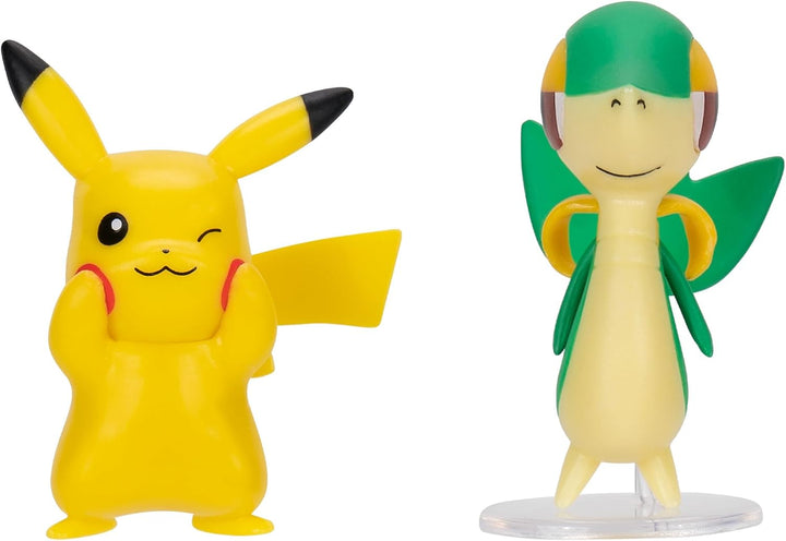 Pokémon PKW4066 - Battle Figure Pack - Pikachu, Serpifeu, offizielle detaillierte Figuren, je 5 cm P