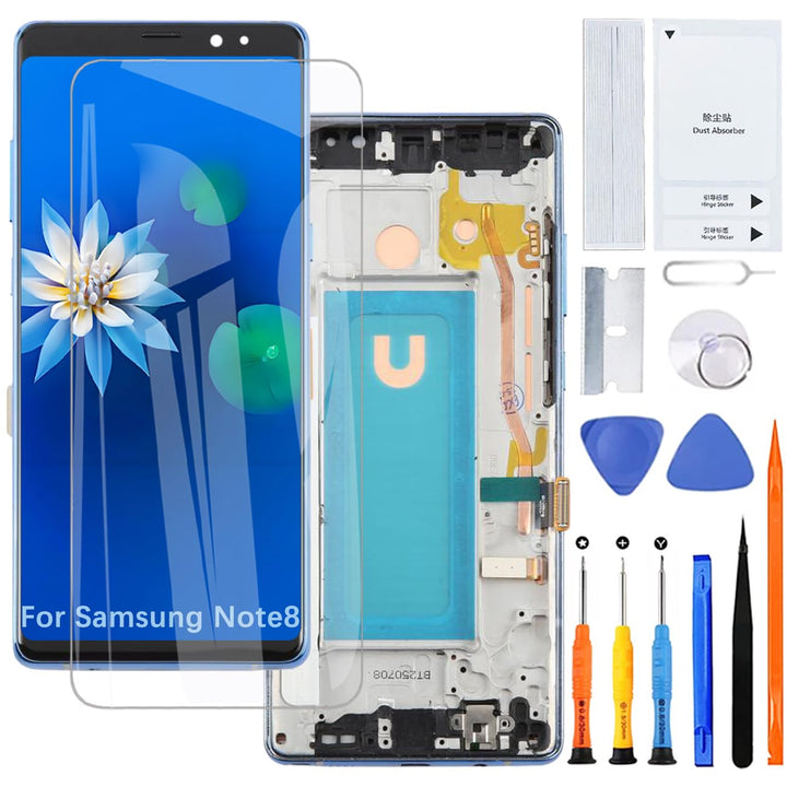 Display Bildschirm für Samsung Note8 TFT Blau mit Rahmen Note8 Blau-Rahmen TFT, Note8 Blau-Rahmen TF