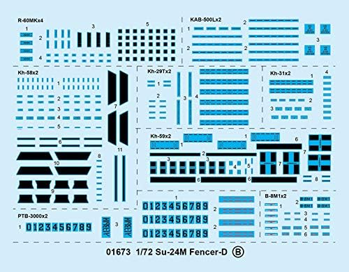 Trumpeter 001673 Su-24,Su-24m Modellbau, Hobby, Zusammenbau, detailliert, Rot/Weiss