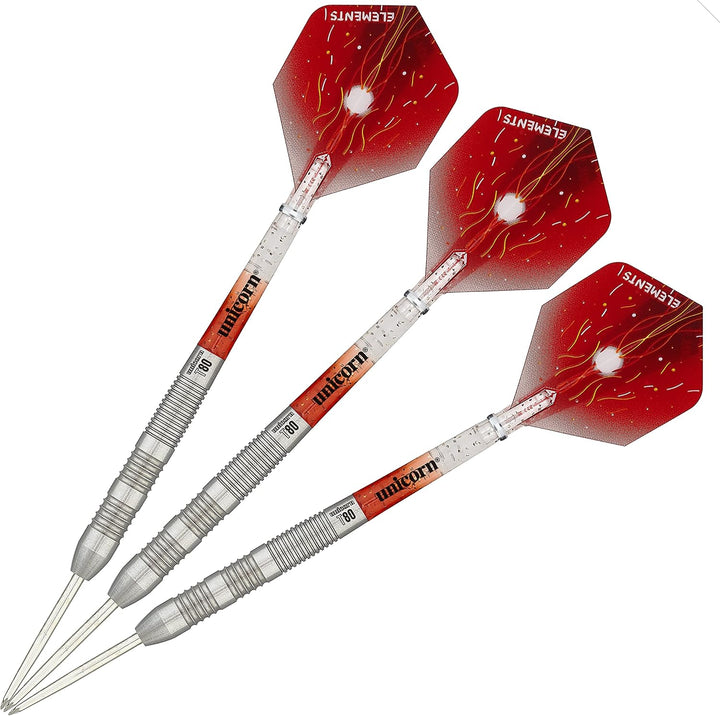 Unicorn Striker Dartpfeile Typ 3, 80% Wolfram, Stahlspitze 24 g rot, 24 g rot