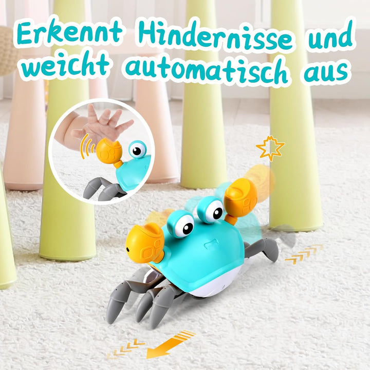 Interaktives Krabbelspielzeug, Interaktive Musikkrabbe, die automatisch Hindernissen ausweicht, Elek