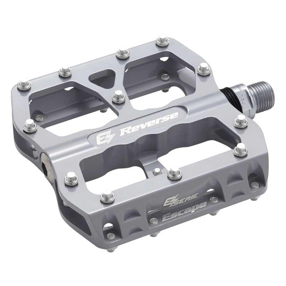 REVERSE E-Mountainbike-Pedal E-Escape - verstärkter Pedalkörper - Flatpedal - E-Bike Grau, Grau