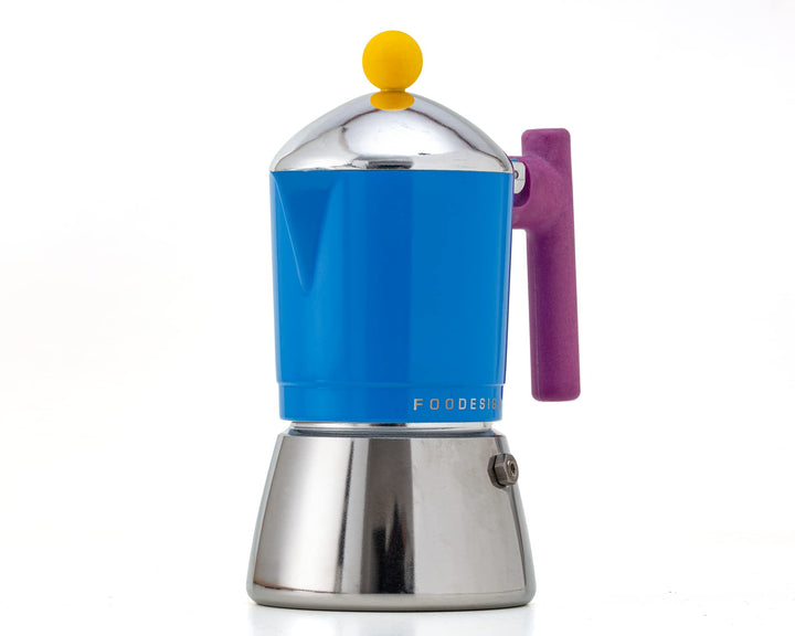 Espressokocher Moka Cocca für 3 Tassen, modernes Design, für Gas und Induktion, Kessel aus Bi-Materi