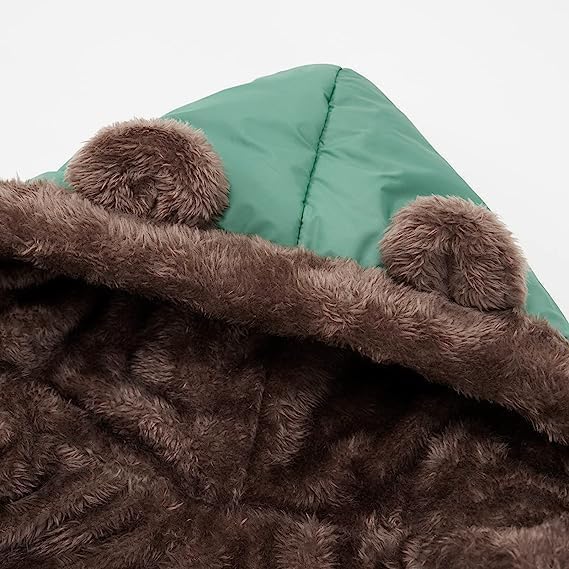 Baby Winter Fleece Mantel Kinder Jungen Jacke Outwear Mädchen Gepolstert Kleidung 2-3 Jahre Grün, 2-