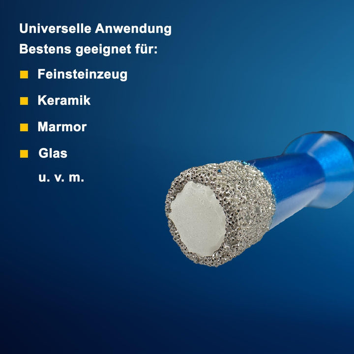 EDW Diamant Fliesenbohrer 14 mm x M14, Fliesenbohrkrone für Fliese, Wandfliese, Feinsteinzeug, Natur