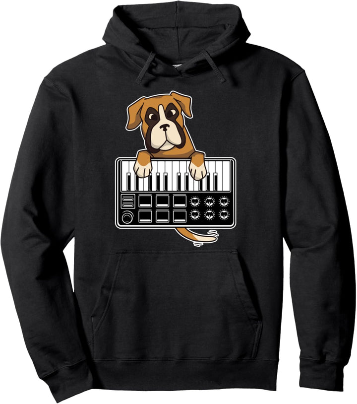 Modular Synthesizer Hund Techno Acid Keyboard Musik Pullover Hoodie