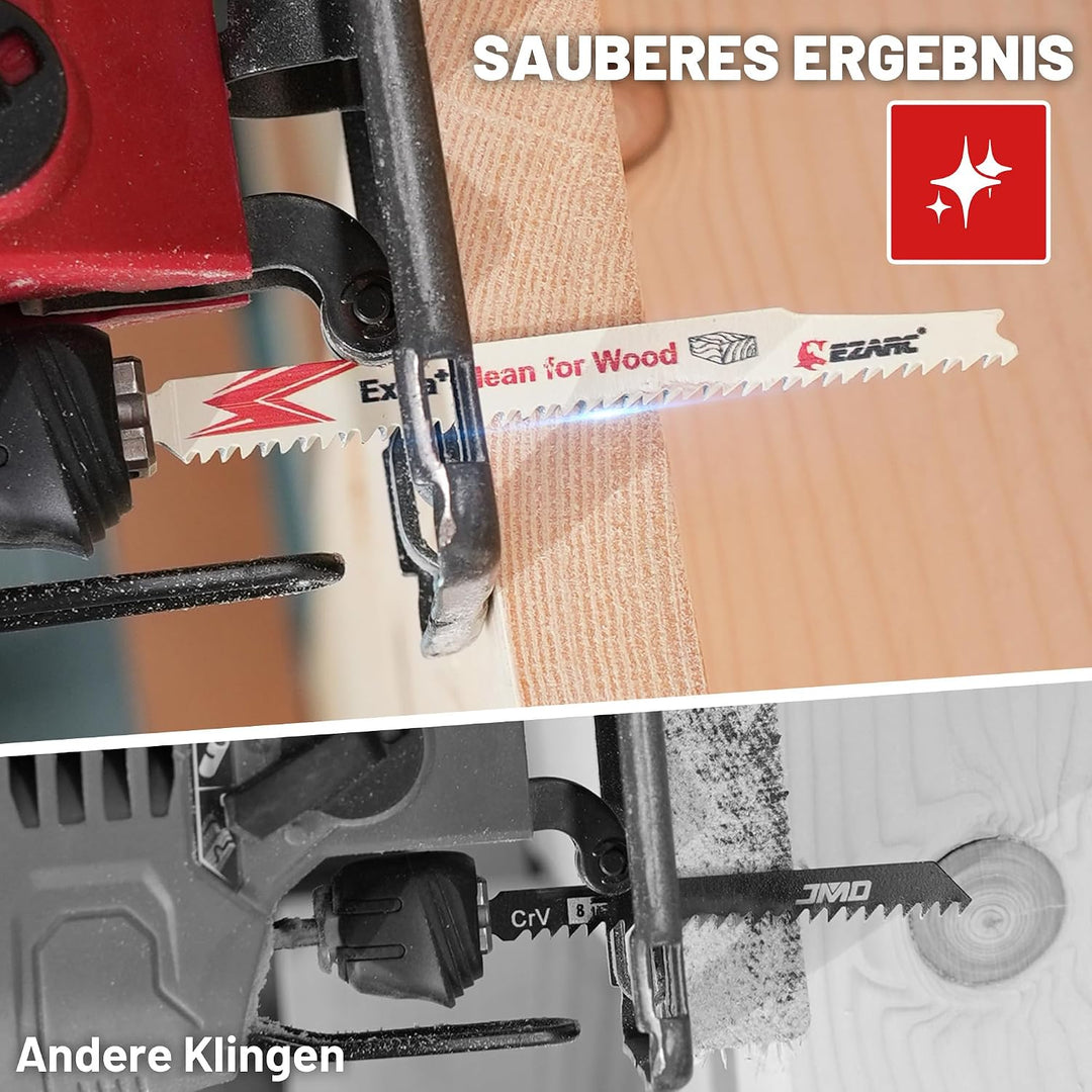 EZARC 36tlg Stichsägeblätter Set Für Holz, T Schaft Stichsägeblätter Und Aufbewahrungskoffer, Mit Ve