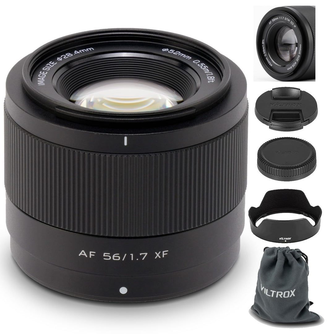 VILTROX 56mm F1.7 f/1.7 XF-Mount APS-C Objektiv für Fuji X, Autofokus STM-Objektiv mit grosser Blend