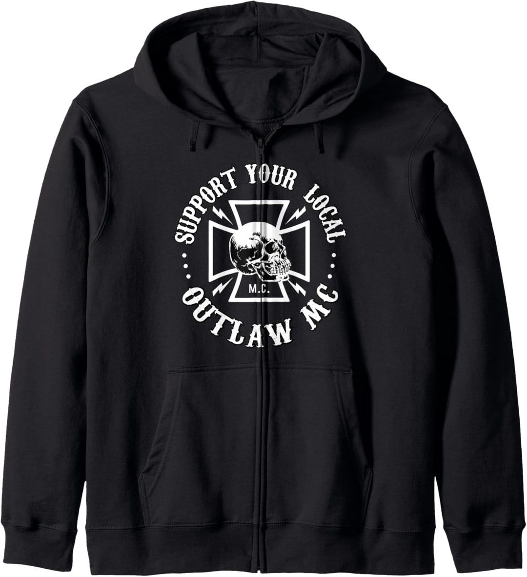 Unterstütze Outlaw Biker Kapuzenjacke