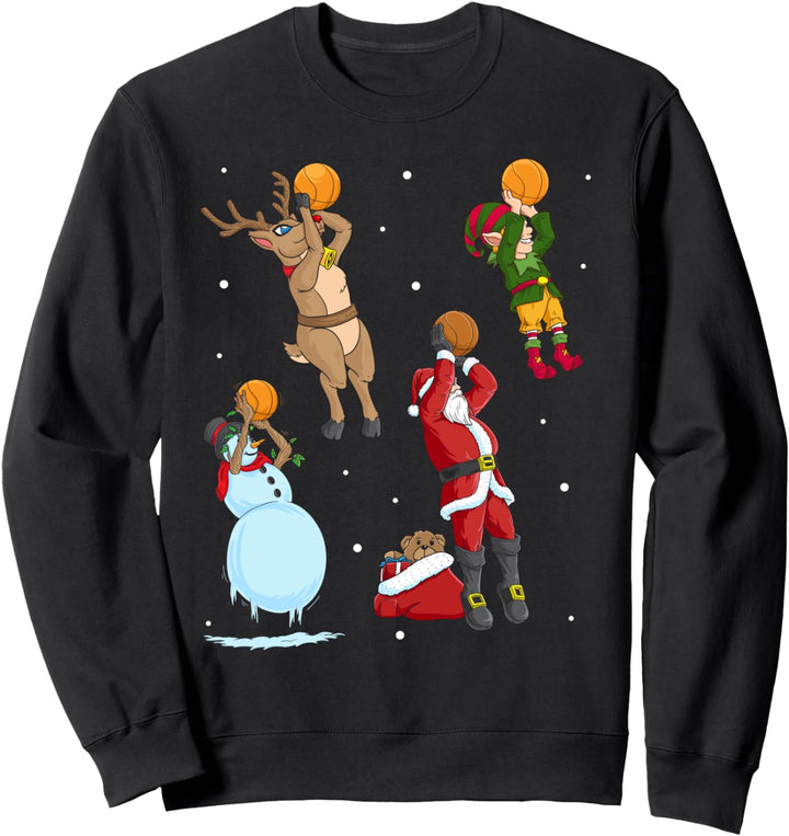Basketball Wurf Weihnachten Spieler Trainer Geschenk Sweatshirt