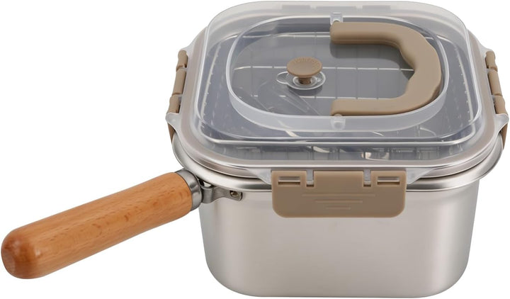 Frittiertopf Mit Sieb 2,5L Edelstahl Multifunktions Topf Induktion