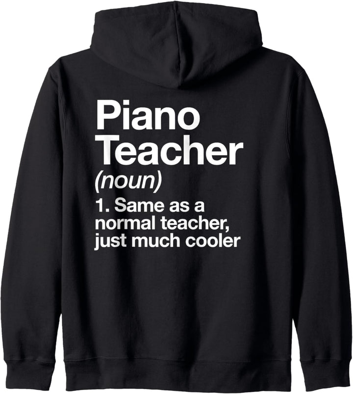 Klavierlehrer Definition Lustiger Musiker Kapuzenjacke
