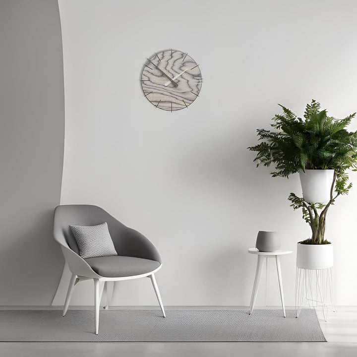 CalleaDesign - Mike Wanduhr 42 x 42 cm [Sottsass Grau, Weiss, Quarzgrau] Grau Sottsass, Grau Sottsas