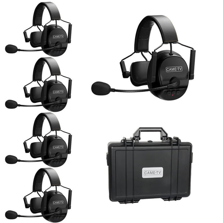 Came-TV 5er-Pack kabelloses Kuminik8-Intercom-Headset, Vollduplex-Intercom-Kommunikationssystem, Ent