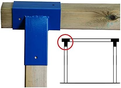 OTITU Just Fun Vierkant Schaukelverbinder 90/90mm, 90° - Blau, Blau