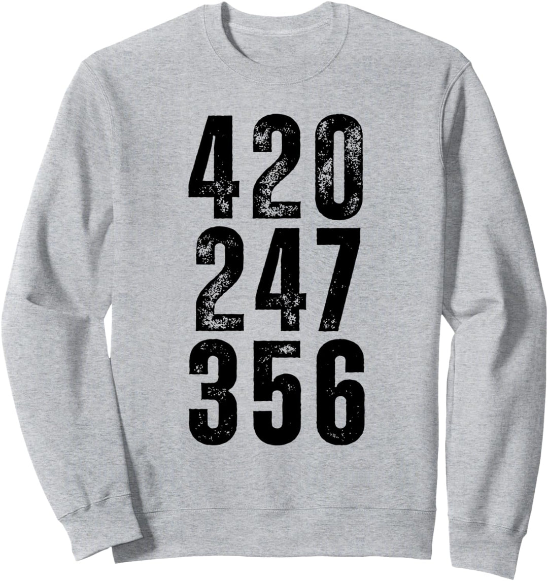 420 247 356 Lustiges Meme Zahlen Design Sweatshirt