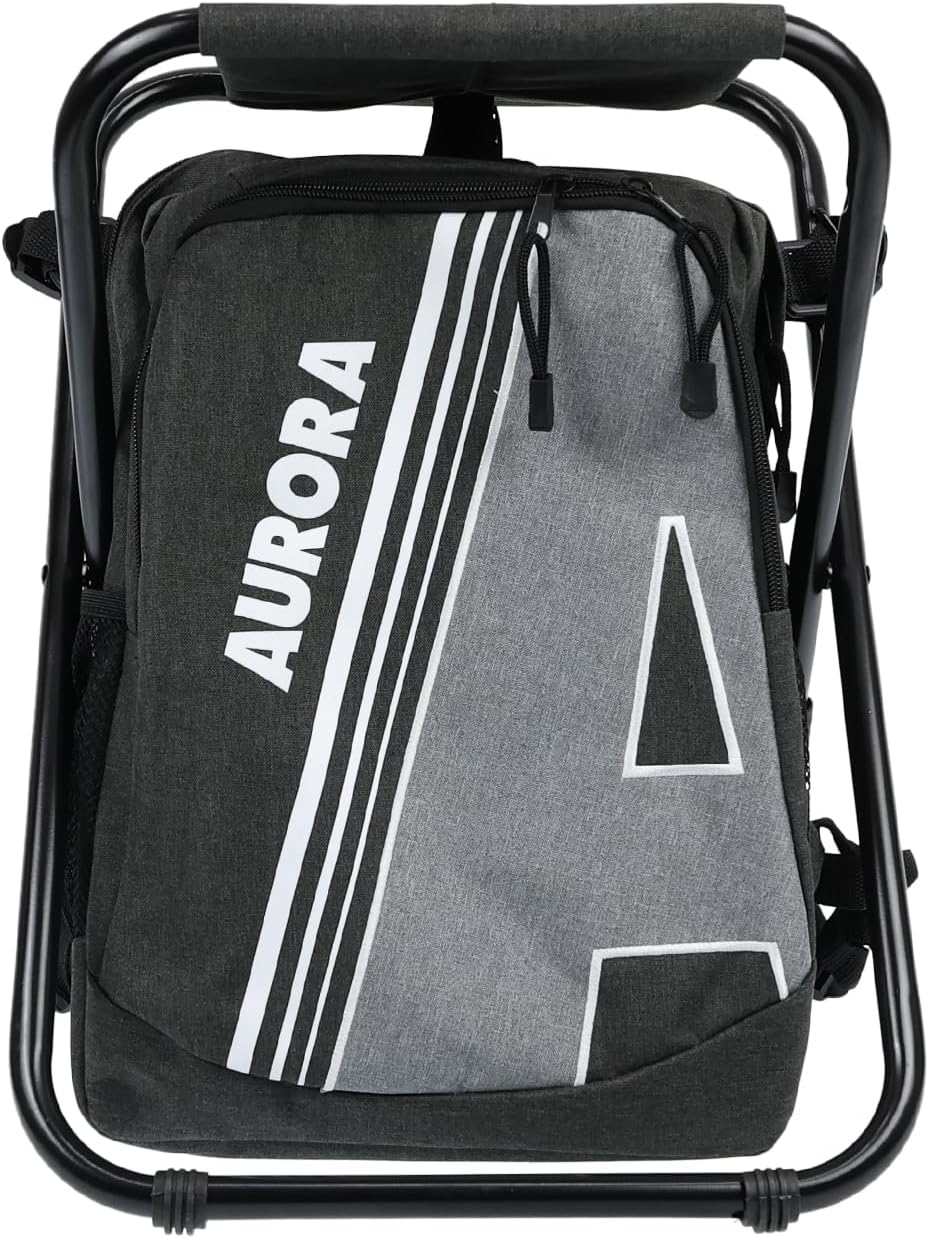 Aurora Outdoor Backpack - Rucksack mit Hocker - schwarz