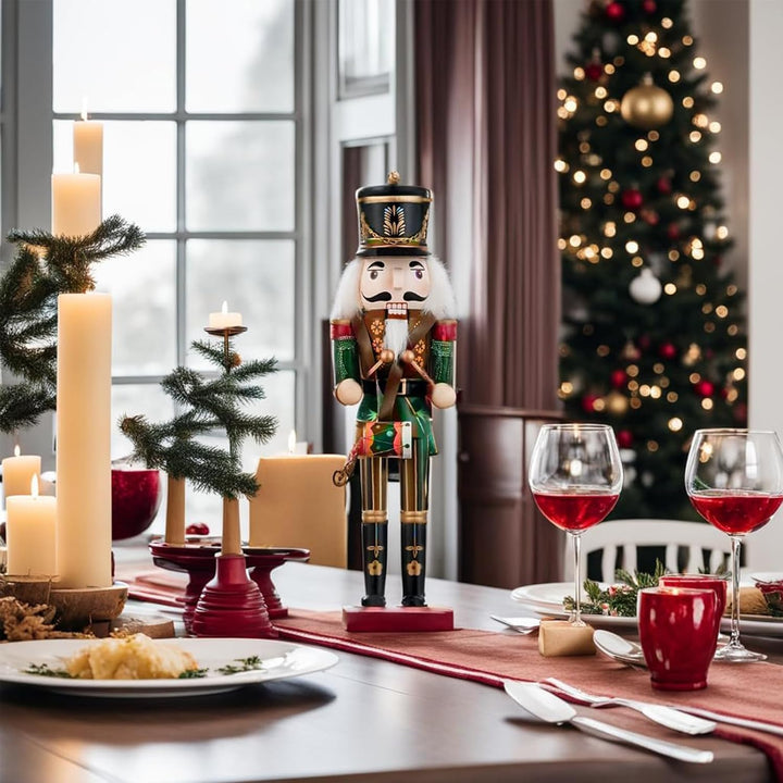 30cm Weihnachten Nussknacker Figur,2 Stück Holz Nussknacker Soldat Grosse Traditionelle Weihnachtsde
